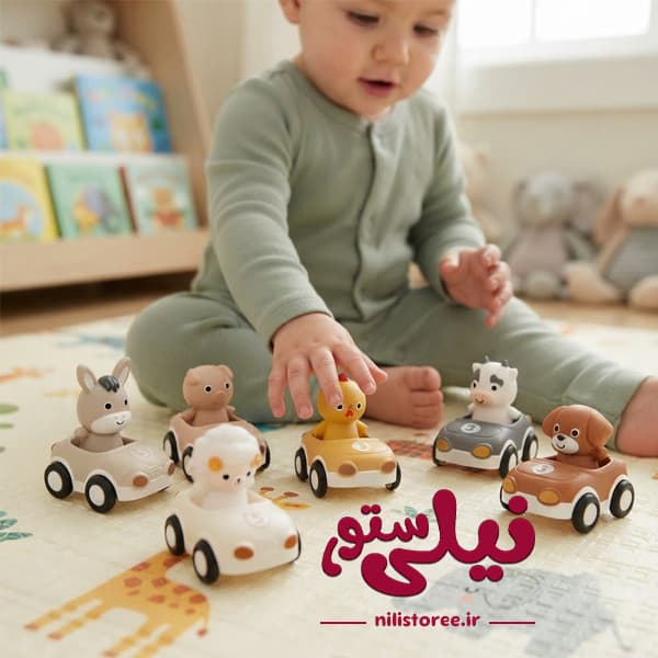 اسباب بازی پوپت حیوانات انگشتی ماشین سوار 6 عددی کد TT715