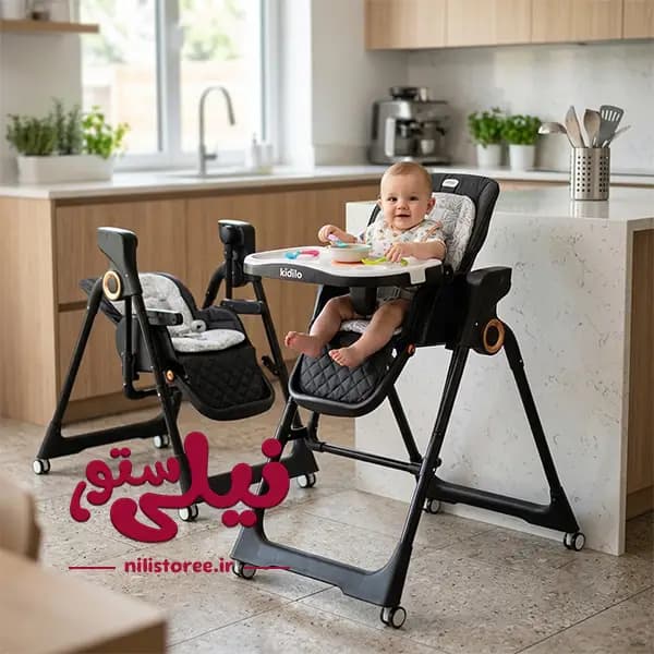 صندلی غذا کودک تاپشو برقی مدل KD018 برند کیدیلو kidilo