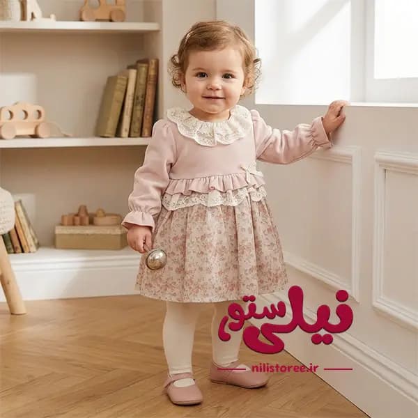 پیراهن نوزاد مجلسی دخترانه برند My mio مای میو کد 4140