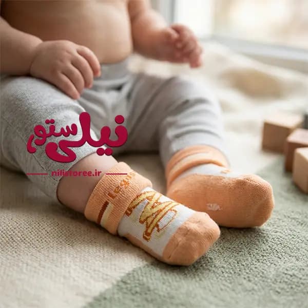 ست 3 عددی جوراب نوزاد 0 تا 12 ماه طرح کفش برند بیبی ساکس baby sooks — تصویر ۴
