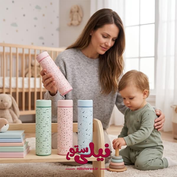 فلاسک 500 میل کودک برند کیکابو kikkaboo طرح SAVANNA
