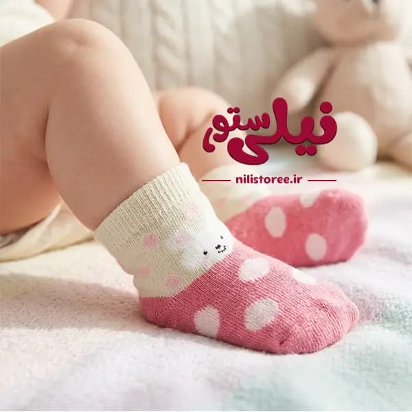 ست 3 عددی جوراب نوزاد 0 تا 12 ماه طرح خرس برند بیبی ساکس baby sooks — تصویر ۳