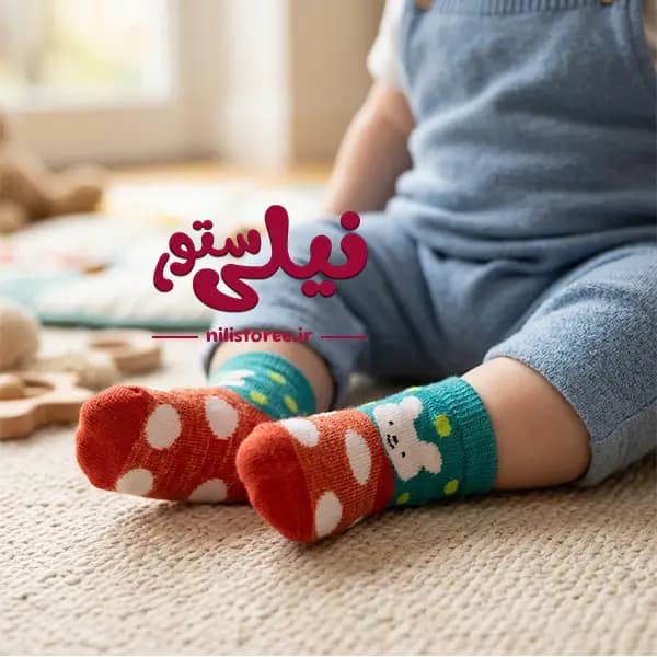 ست 3 عددی جوراب نوزاد 0 تا 12 ماه طرح خرس برند بیبی ساکس baby sooks — تصویر ۴