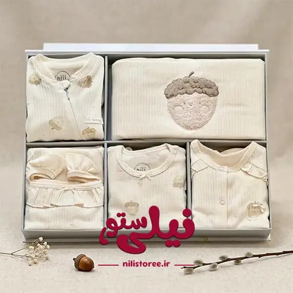 ست جعبه ای 13 تکه طرح بلوط برند نیلی