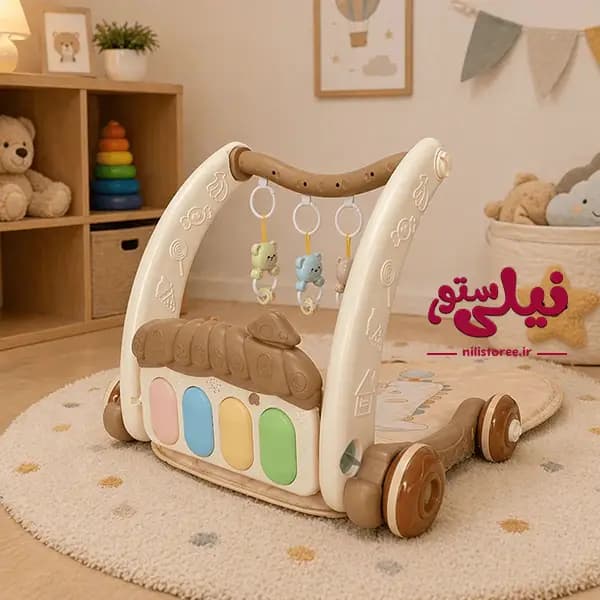 تشک بازی و واکر نوزاد طرح پیانو برند کیدزگیم kids game کد 1011