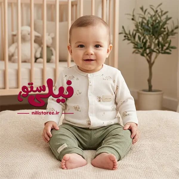 ست جعبه ای 3 تکه طرح دهکده برند نیلی کد 3104