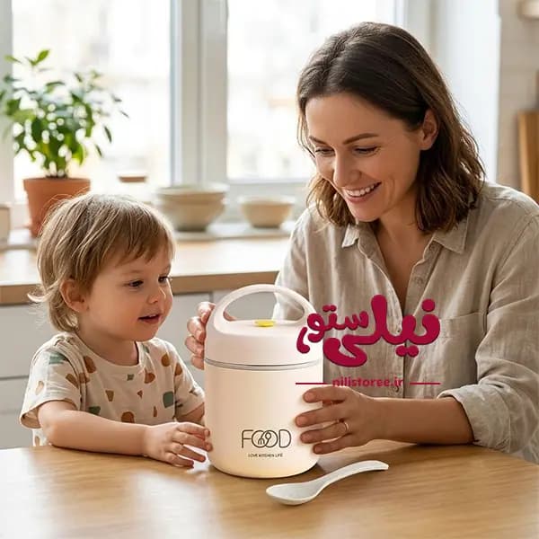 فلاسک غذا نوزاد یک طبقه طرح FOOD کد 0607