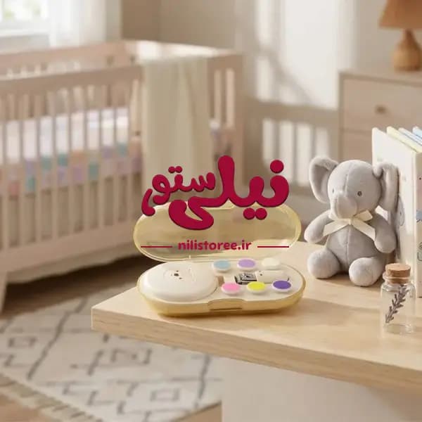 ست سوهان برقی و ناخن گیر نوزاد طرح خرس برند Infant armor grinder کد025 — تصویر ۲