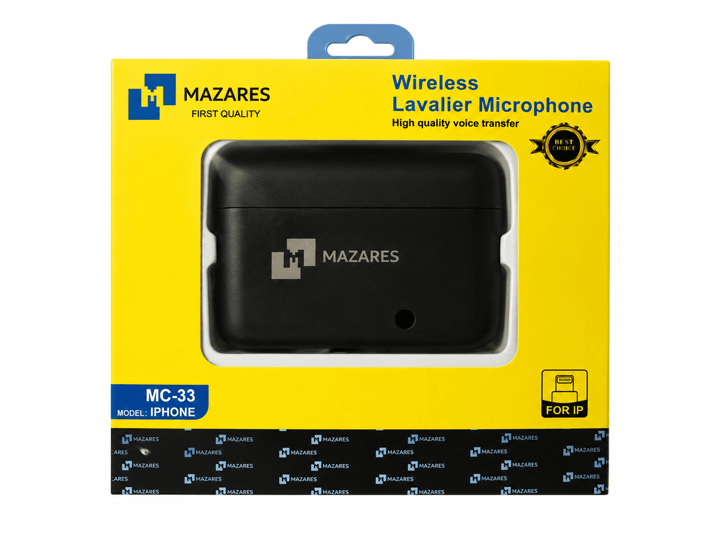 میکروفون یقه ای بی سیم MAZARES MC-33 | میکروفون وایرلس آیفون و اندروید