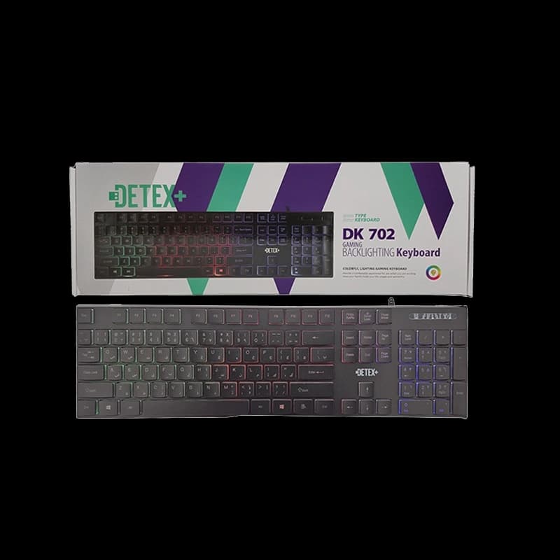 کیبورد سیم دار گیم DETEX 702