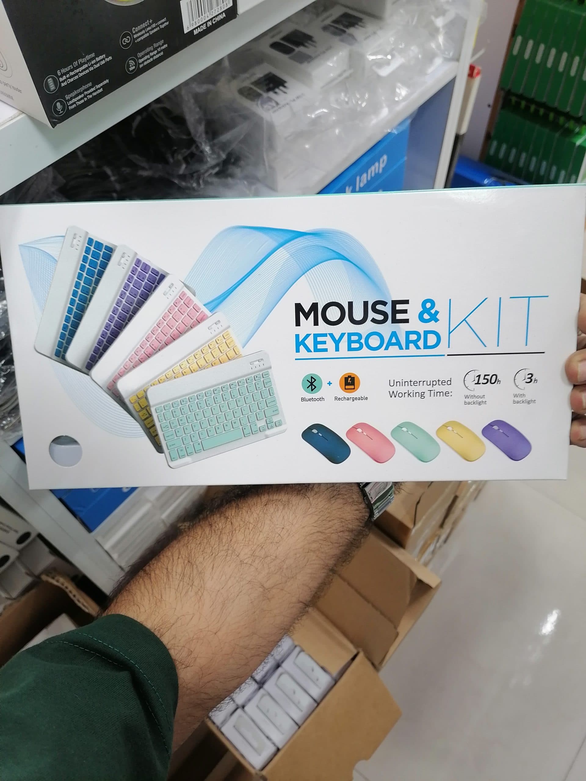 ست موس و کیبورد فانتزی DEKY مدل KIT بلوتوثی و شارژی با نور پس‌زمینه DEKY KIT اورجینال (عمده و تک)