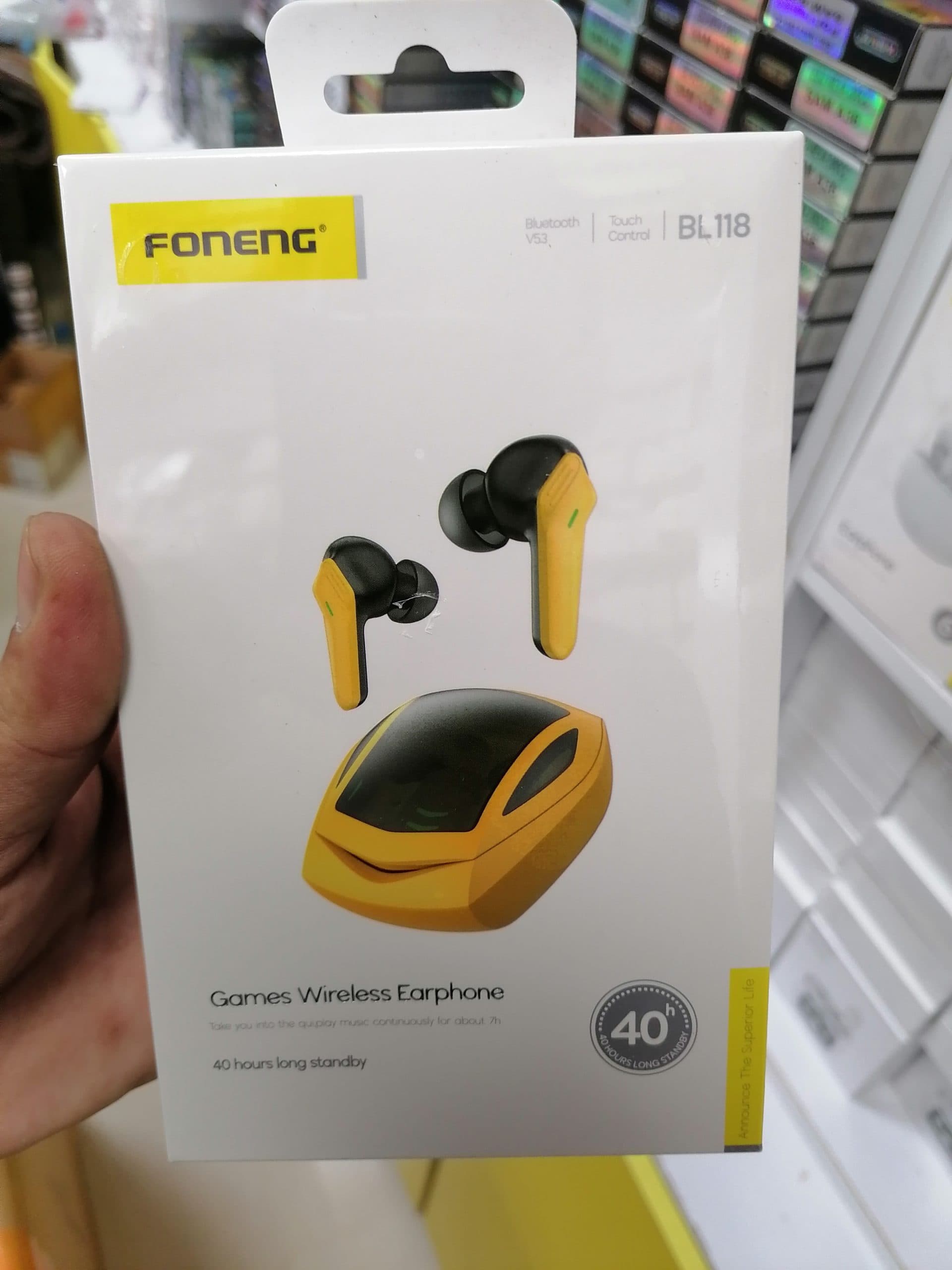 ایرباد گیمینگ بی‌سیم فوننگ مدل Foneng BL118 با تأخیر کم و بلوتوث 5.3 اورجینال (عمده و تک)