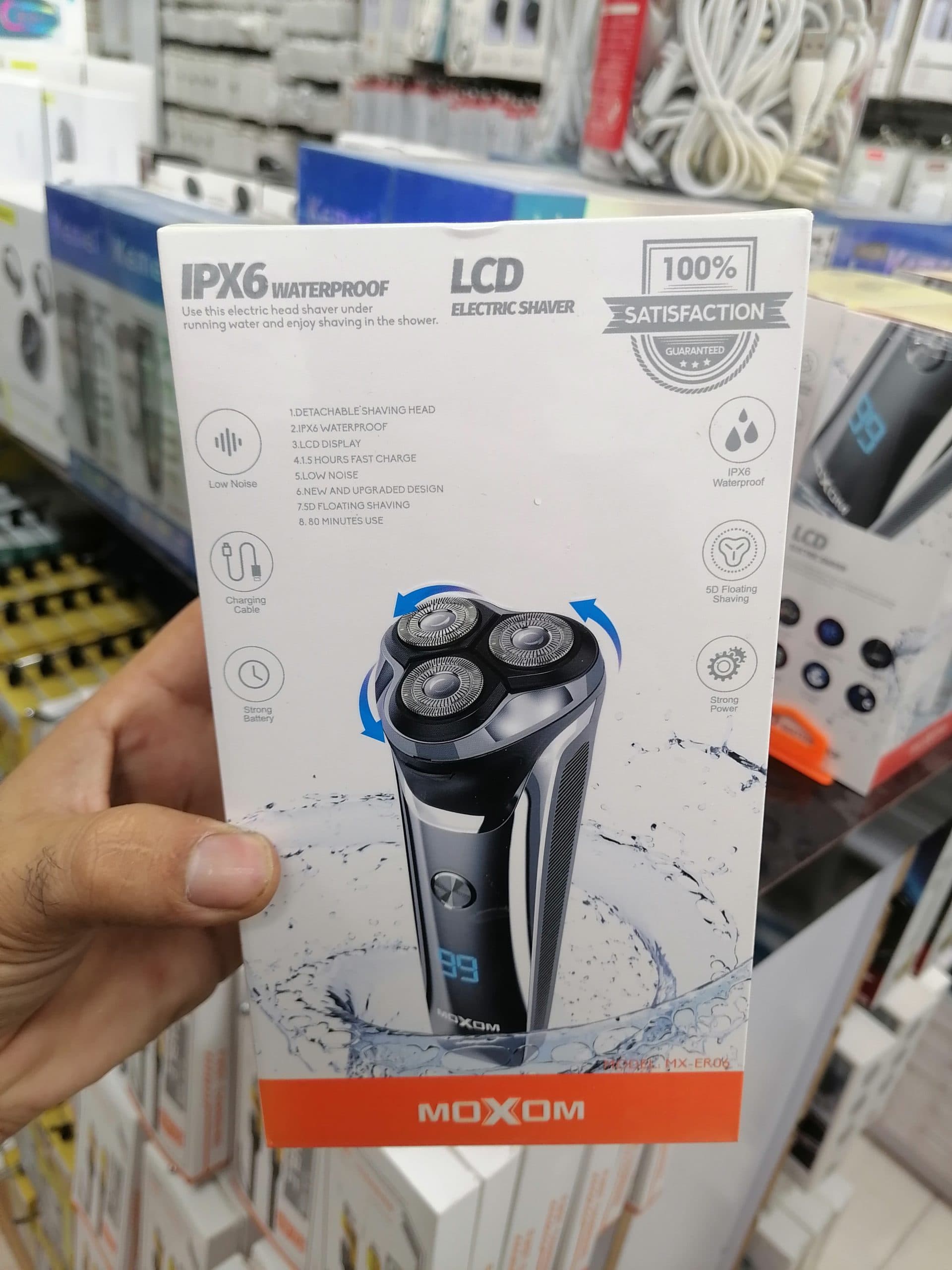 شیور و ماشین اصلاح موکسوم MOXOM مدل MX-ER06 سری Refinement با فناوری اصلاح شناور 5D و مقاومت در برابر آب IPX6 اورجینال (عمده و تک)