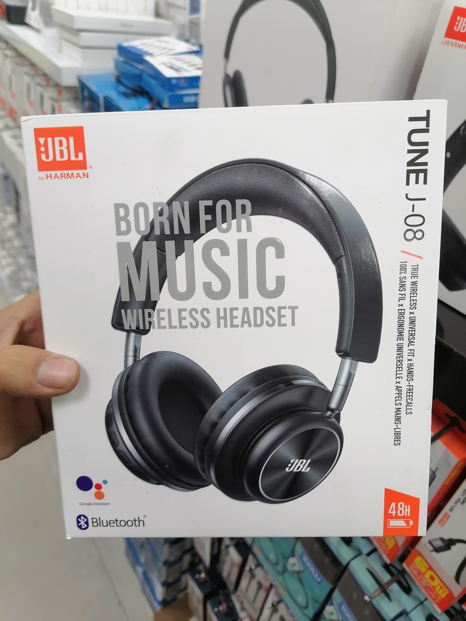 هدفون بلوتوثی JBL مدل TUNE J-08 با بدنه فلزی، کارت حافظه و ورودی AUX |عمده و تک