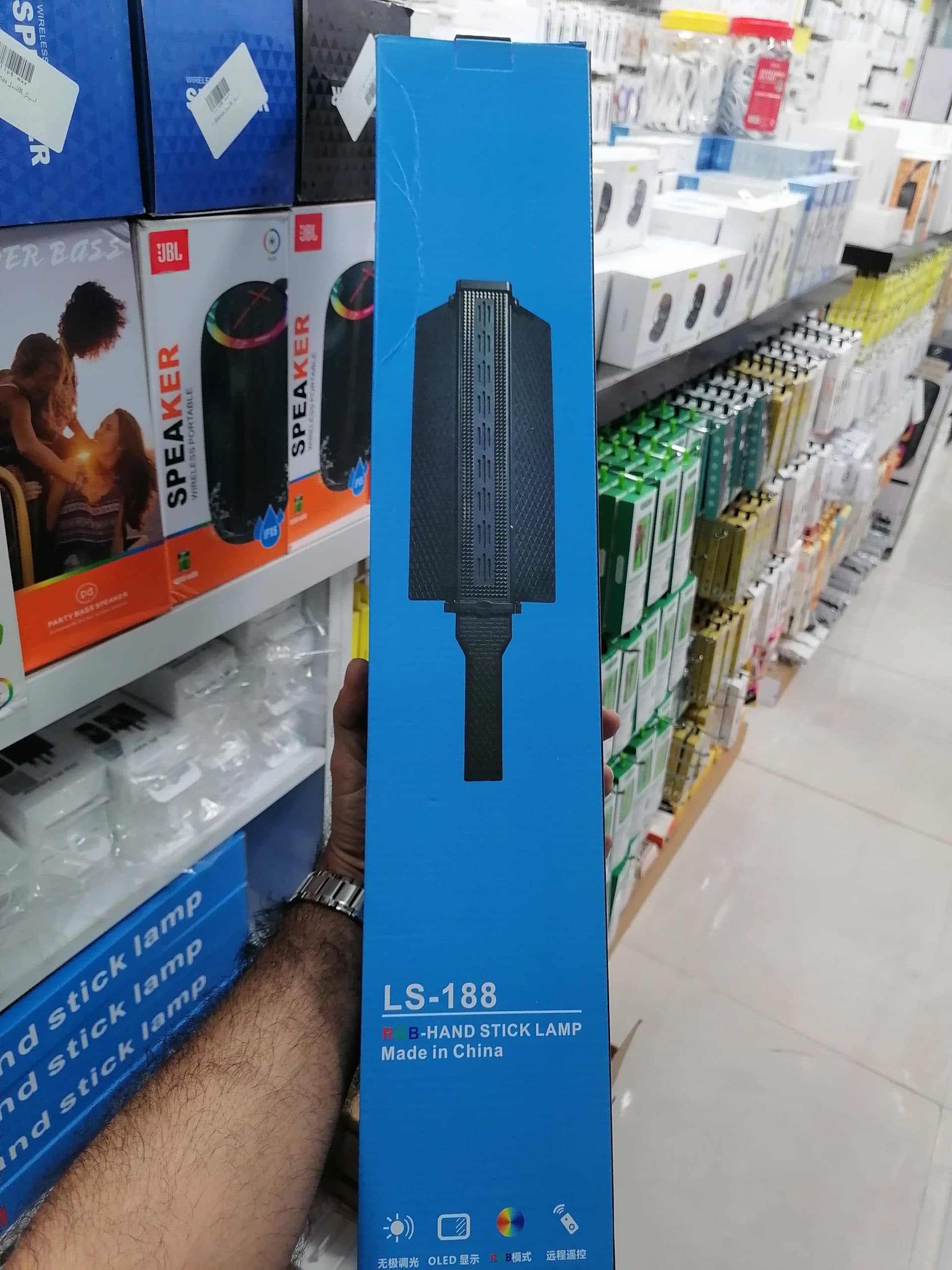 نور باتوم لایت حرفه‌ای اورجینال DKAY مدل LS-188 RGB با ریموت کنترل و نورپردازی رنگی |اورجینال(عمده و تک) — تصویر ۲