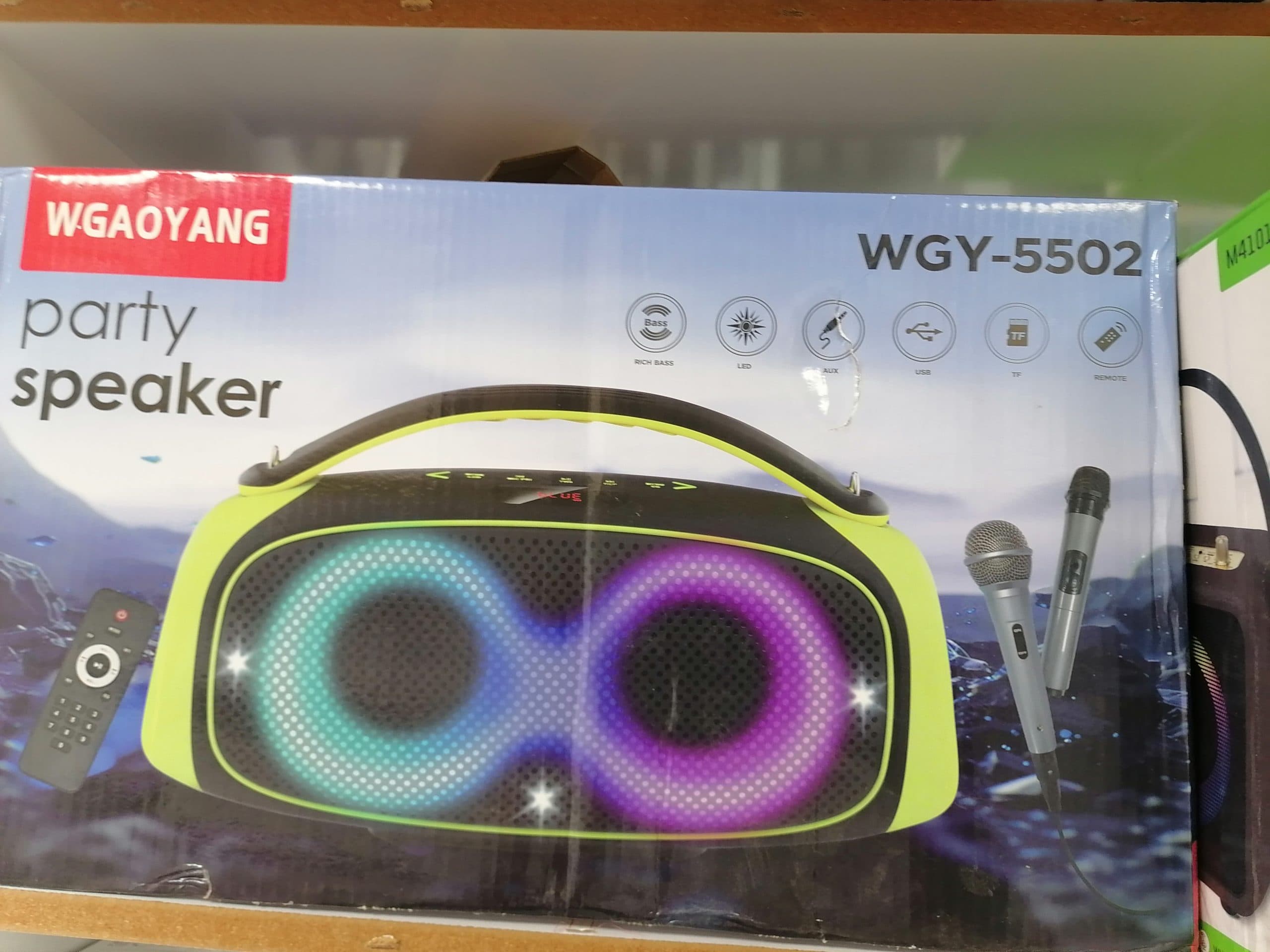 اسپیکر پرتابل حرفه‌ای اورجینال WGAOYANG مدل WGY-5502 با توان ۶۰ وات و میکروفون |اورجینال(عمده و تک) — تصویر ۲