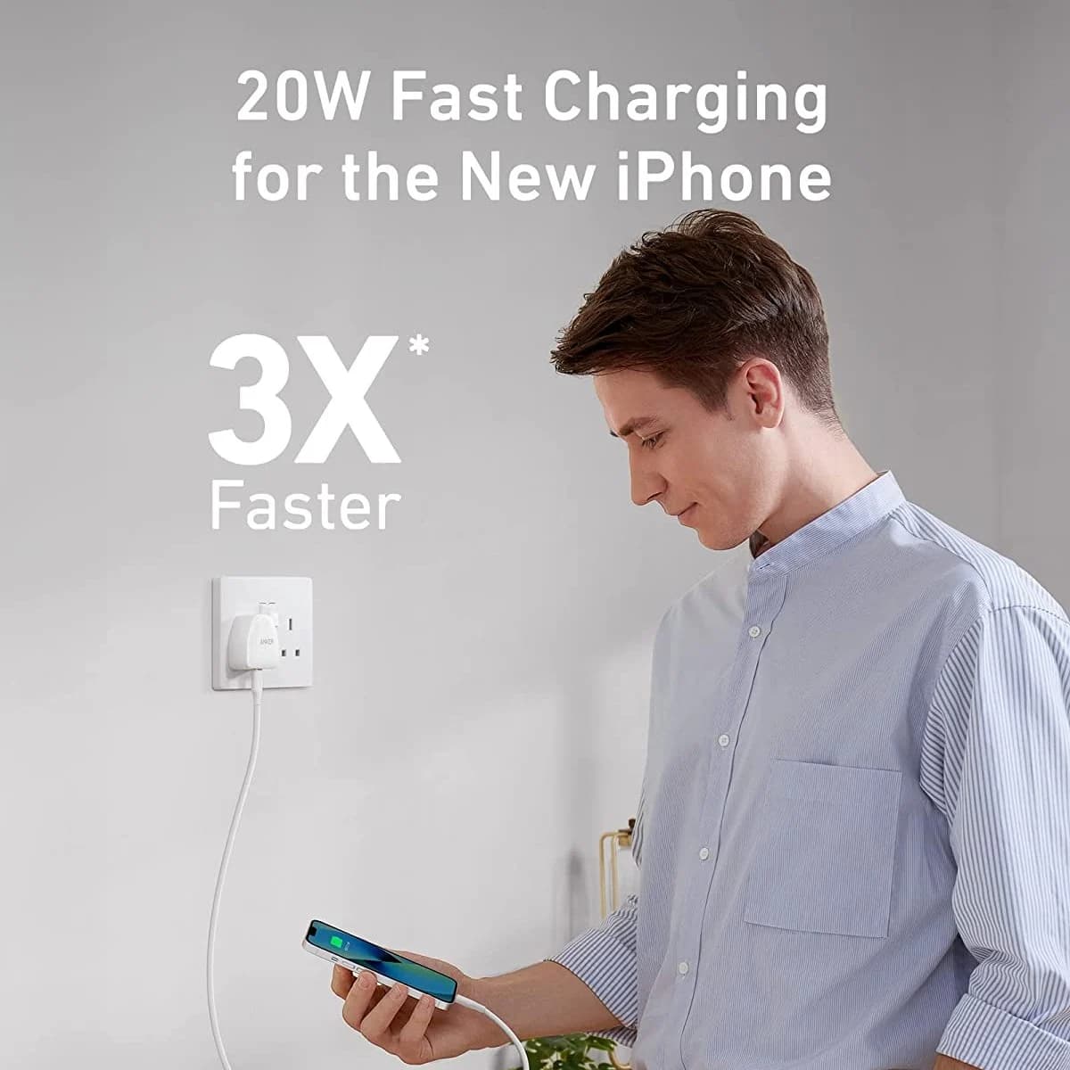 شارژر دیواری انکر مدل PowerPort III Nano-20W Fast Charger — تصویر ۵