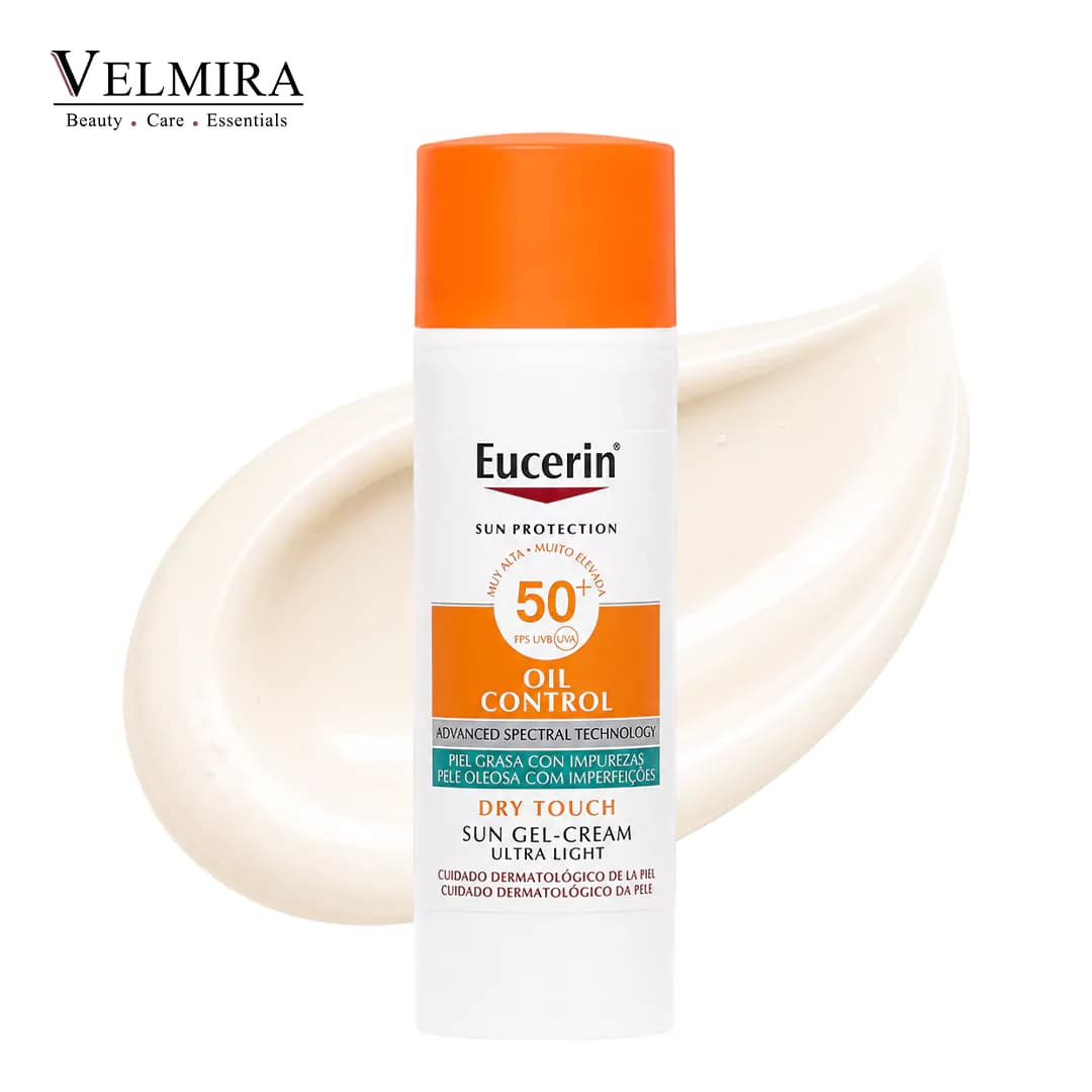 ژل ضد آفتاب و ضد جوش اوسرین مدل +Oil Control Sun Gel-Cream SPF50 حجم ۵۰ میلی‌لیتر مناسب پوست چرب و مستعد آکنه