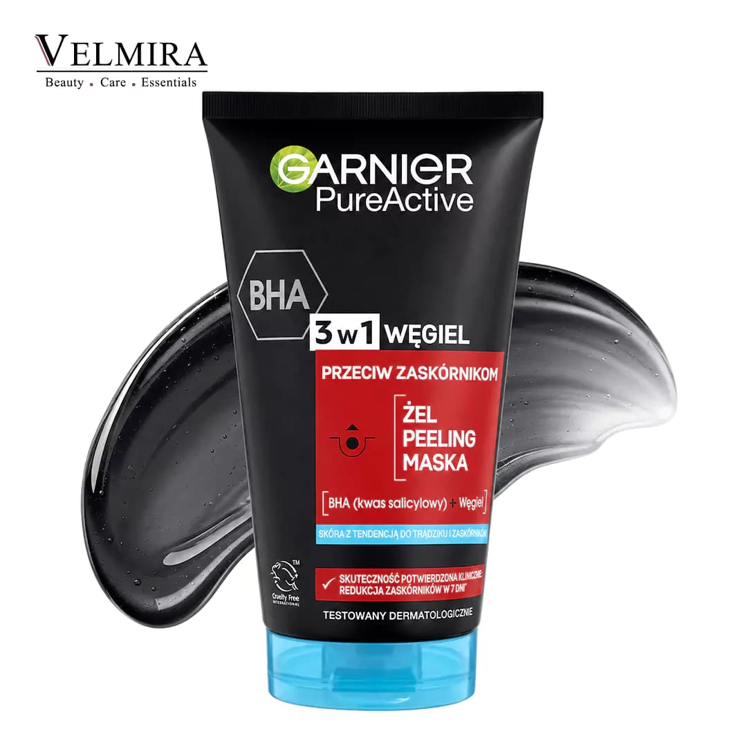 پاک کننده سه منظوره زغالی گارنیر حجم ۱۵۰ میلی‌لیتر Garnier Pure Active 3-in-1 Charcoal Wash