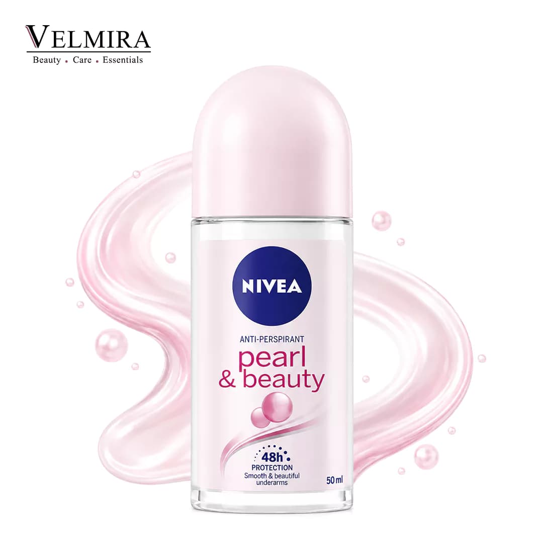 رول ضد تعریق زنانه نیوآ NIVEA Pearl & Beauty محافظت ۴۸ ساعته و روشن‌کننده حجم ۵۰ میلی‌لیتر