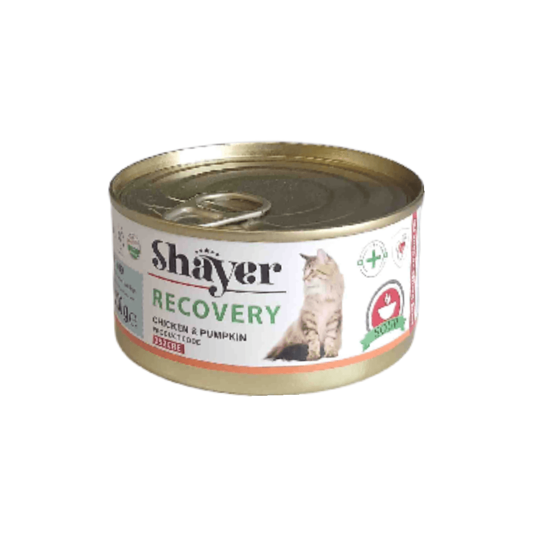 کنسرو گربه شایر ریکاوری با طعم مرغ و کدو (200 گرم)