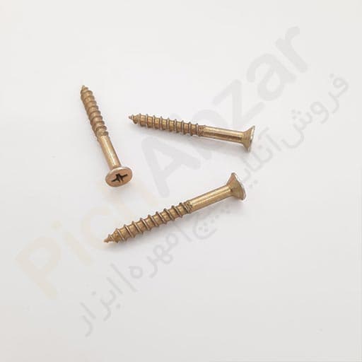 پيچ چوب چهارسو 12*3(7سانت) زرد ايرانی کارتنی — تصویر ۳