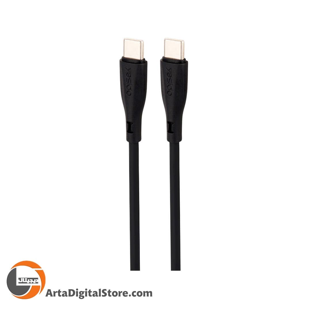 کابل تایپ سی Yesido CA152 Type-C to Type-C PD 60W m Fast Charging Cable Black — تصویر ۳