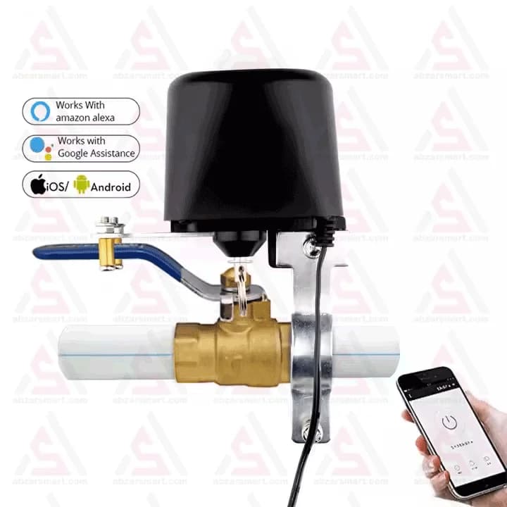 شیر فلکه برقی هوشمند 12ولتی TUYAبا قابلیت کنترل از طریق WIFI — تصویر ۷