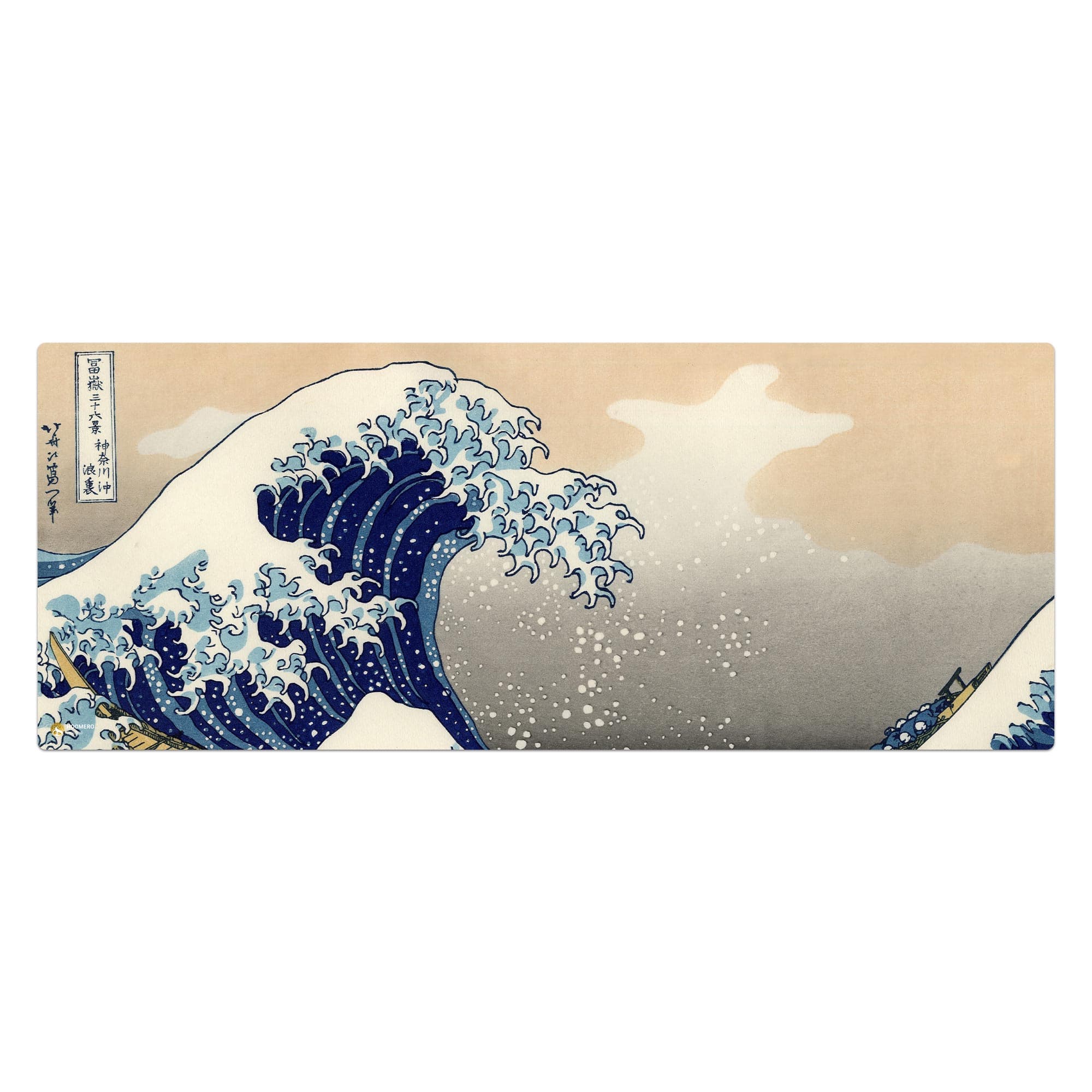 دسک پد هومرو مدل HX345 طرح نقاشی امواج ژاپنی سایز 40×100 سانتیمتر