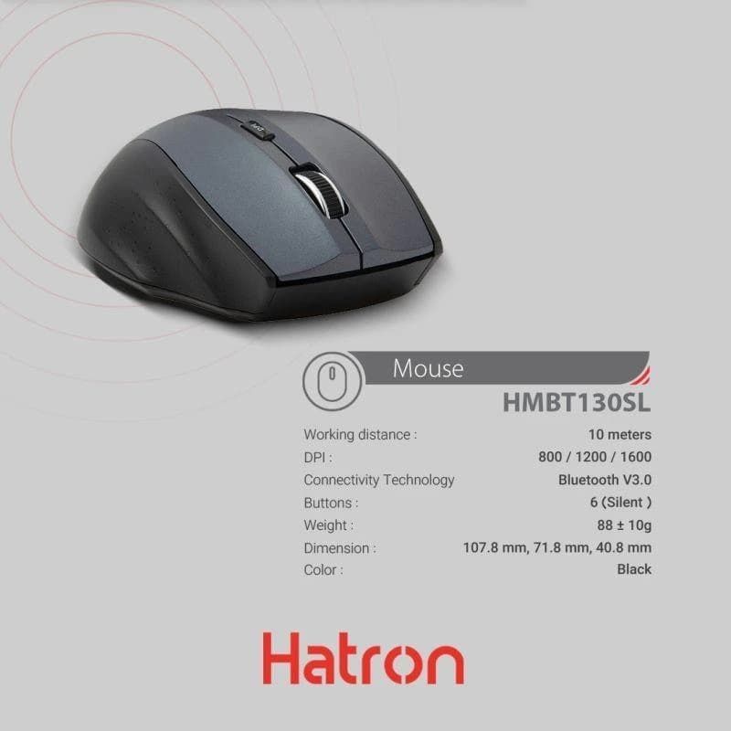 Mouse بی سیم Hatron مدل HMBT130SL — تصویر ۲