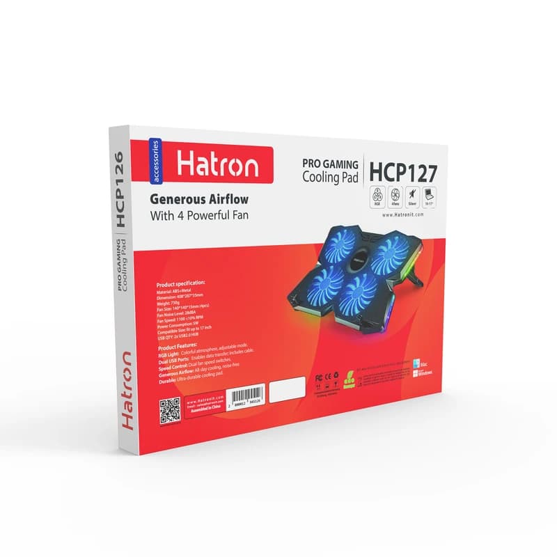 CoolPad لپ تاپ گیمینگ Hatron مدل HCP-127 — تصویر ۶