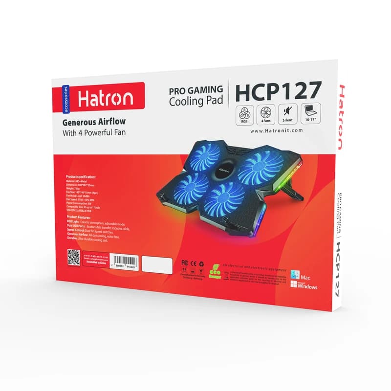 CoolPad لپ تاپ گیمینگ Hatron مدل HCP-127 — تصویر ۵