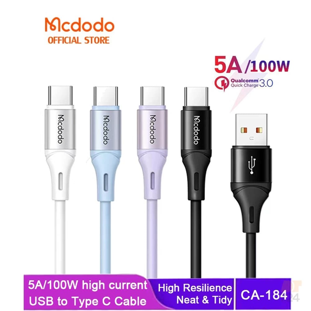 کابل شارژ USB-A به تایپ‌سی ۱.۲ متری مک‌دودو مدل CA-184