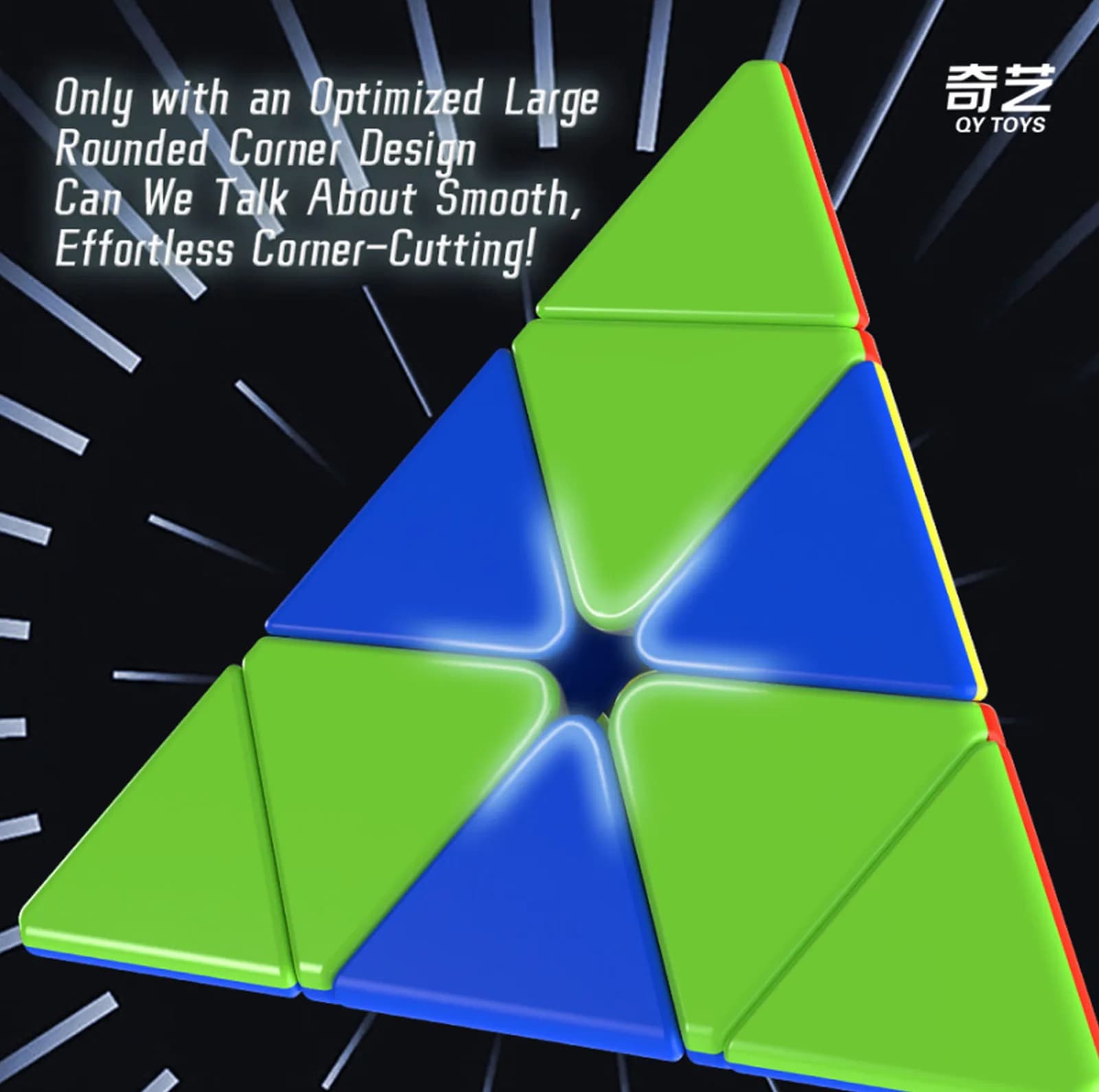روبیک چی ای مدل هرم وریور مگنت کای وای 3×3 QY Warrior M Pyraminx — تصویر ۵