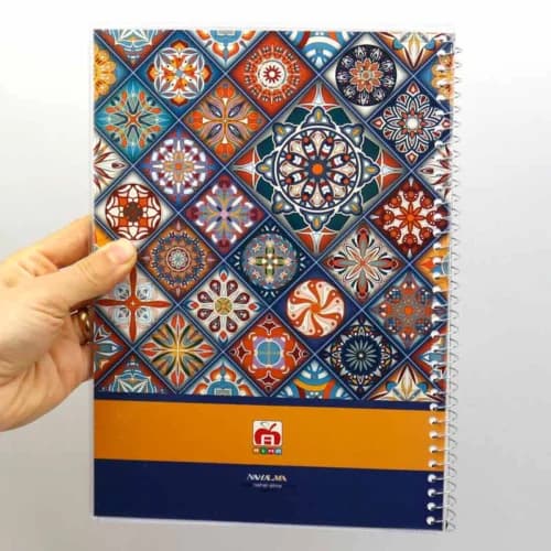 دفتر سیمی 60 برگ طرح کلاسیک Nahal Alma کد 7616 — تصویر ۳