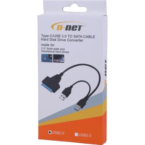 تبدیل سیم وصل D-net USB 2.0 to SATA 3.0 38cm — تصویر ۲