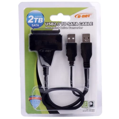 تبدیل سیم وصل D-net USB 2.0 to SATA 3.0 38cm — تصویر ۴