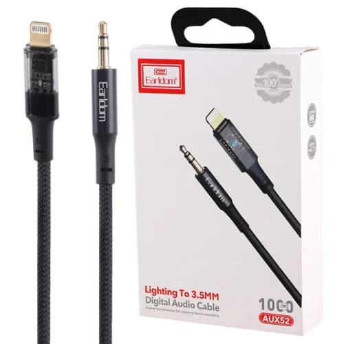 کابل تبدیل Lightning به AUX ارلدام ET-AUX52 طول 1 متر