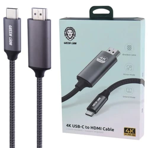کابل تبدیل Type-C به HDMI 4K گرین لاین GN4KTCHDMIBK طول 2 متر