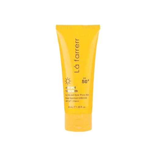 کرم ضد آفتاب و ضد لک فاقد چربی SPF50 لافارر مناسب پوست چرب و مستعد آکنه 40ml – بی رنگ