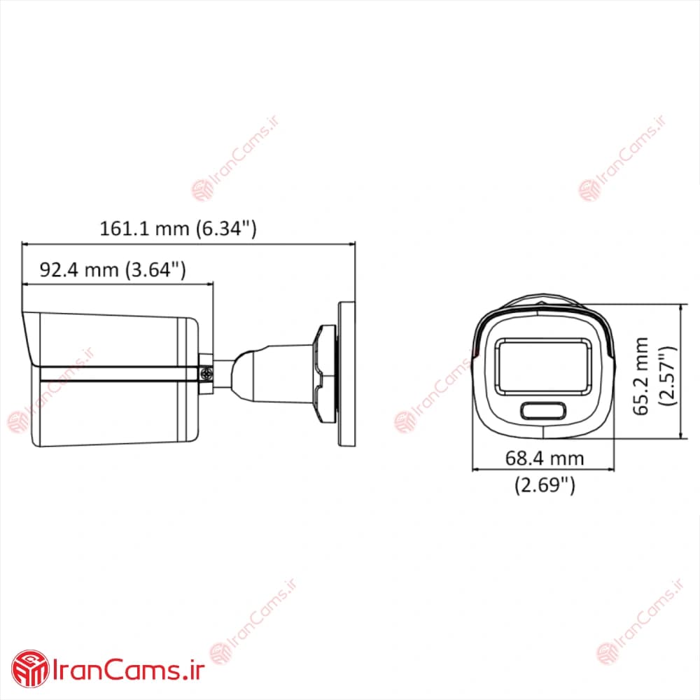دوربین مداربسته بولت 2 مگاپیکسل هایک ویژن DS-2CE10DF0T-PF — تصویر ۵