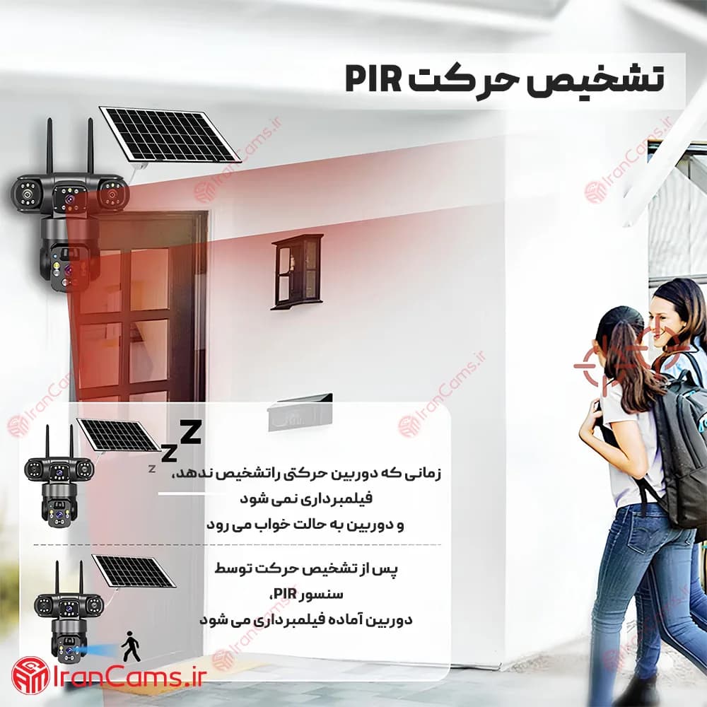 دوربین سیمکارتی خورشیدی 12 مگاپیکسل 3 لنز O-KAM PRO مدل TZ3 — تصویر ۳