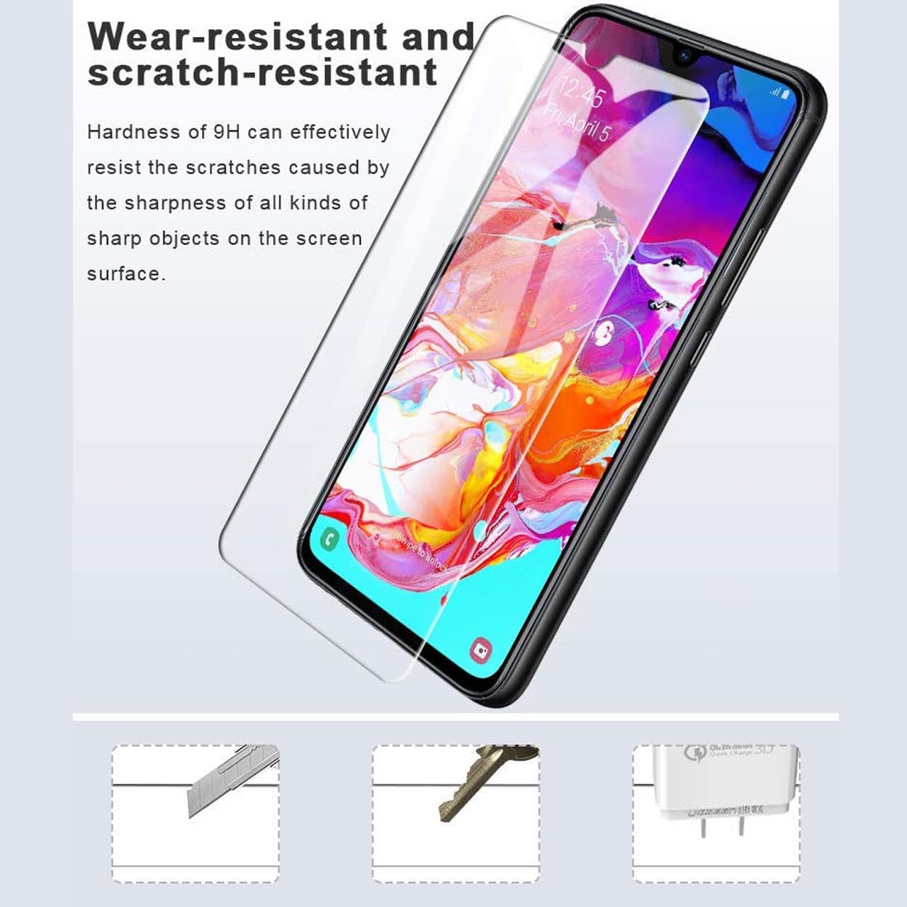 محافظ صفحه نمایش هورس مدل UCC مناسب برای گوشی موبایل سامسونگ Galaxy A70 — تصویر ۵