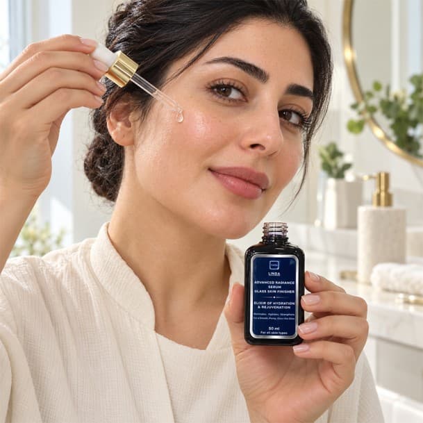 سرم فینیشر پوست شیشه ای لیندا 50میل — تصویر ۲