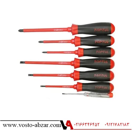 ست پیچ گوشتی 7 عددی ضد برق تاپ تول مدل GAAE0704