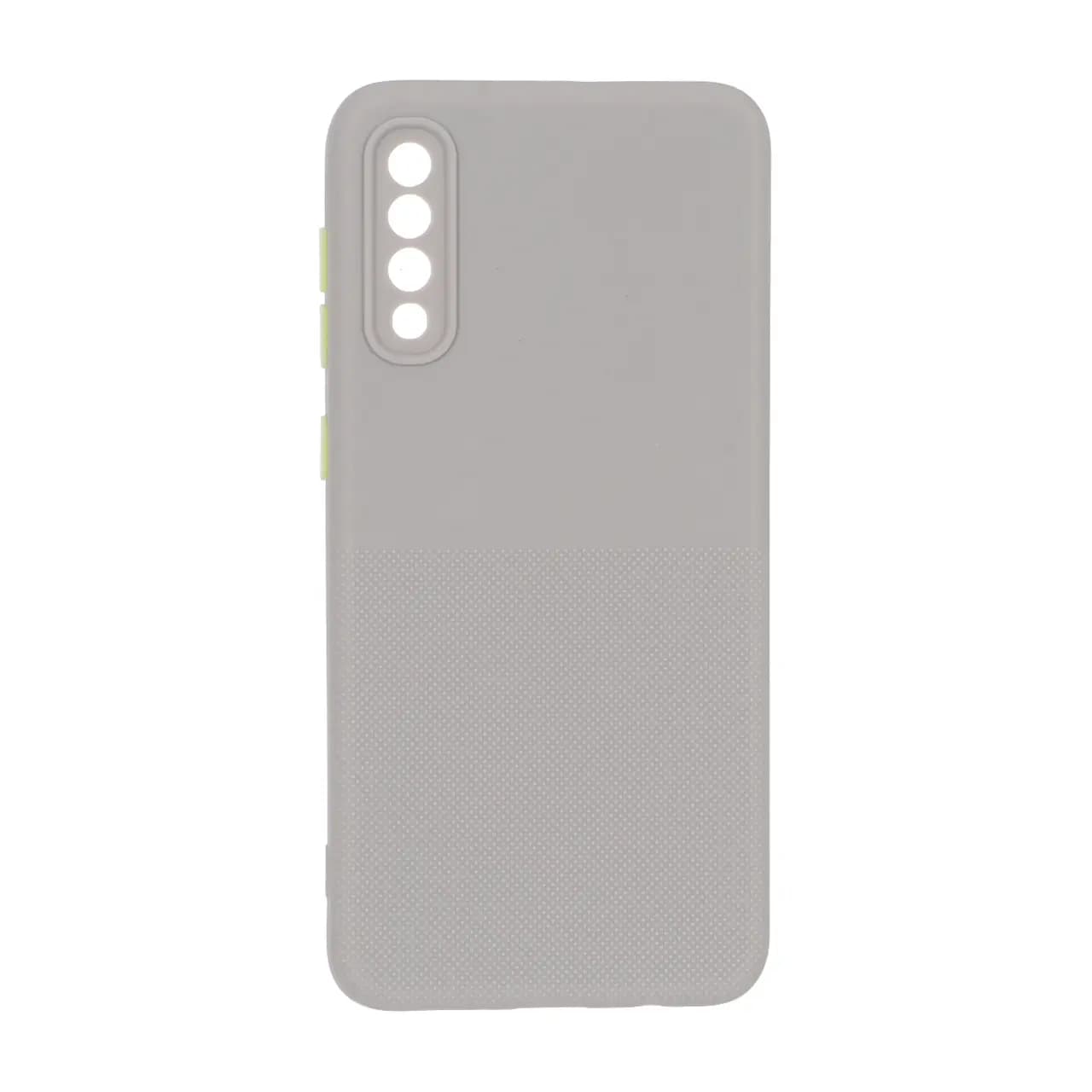 قاب سوزنی دکمه رنگی محافظ لنزدار Samsung Galaxy A50 / A50s / A30s – طوسی