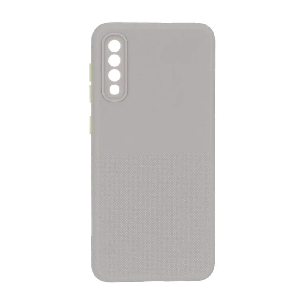 قاب سوزنی دکمه رنگی محافظ لنزدار Samsung Galaxy A50 / A50s / A30s – طوسی — تصویر ۲