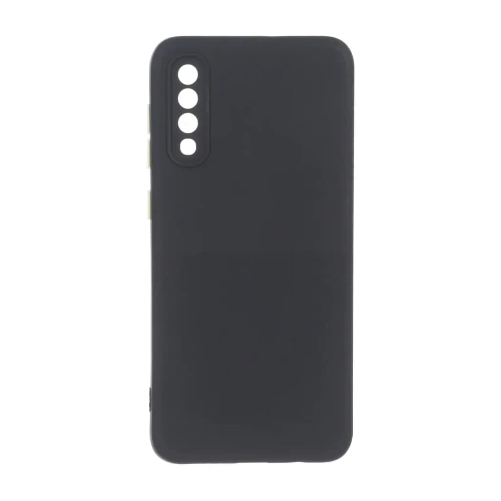 قاب سوزنی دکمه رنگی محافظ لنزدار Samsung Galaxy A50 / A50s / A30s – مشکی — تصویر ۲