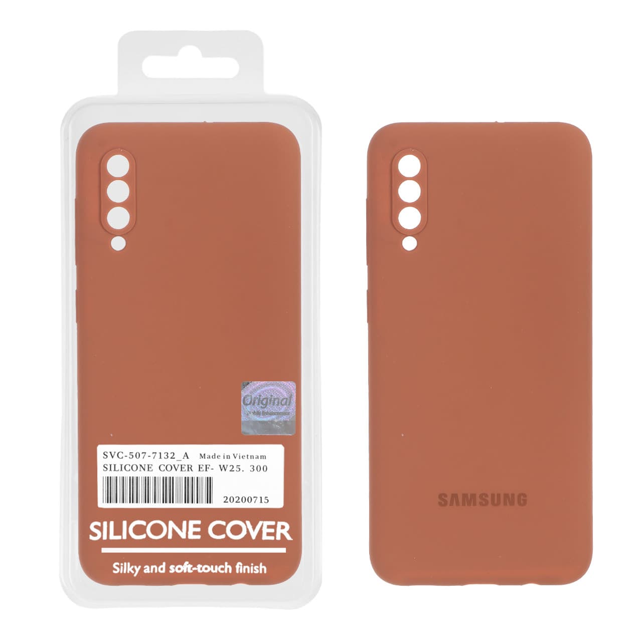 قاب سیلیکونی پاک کنی اورجینال Master Quality مدل Samsung Galaxy A50 / A50s / A30s – قهوه ای روشن (پک دار)