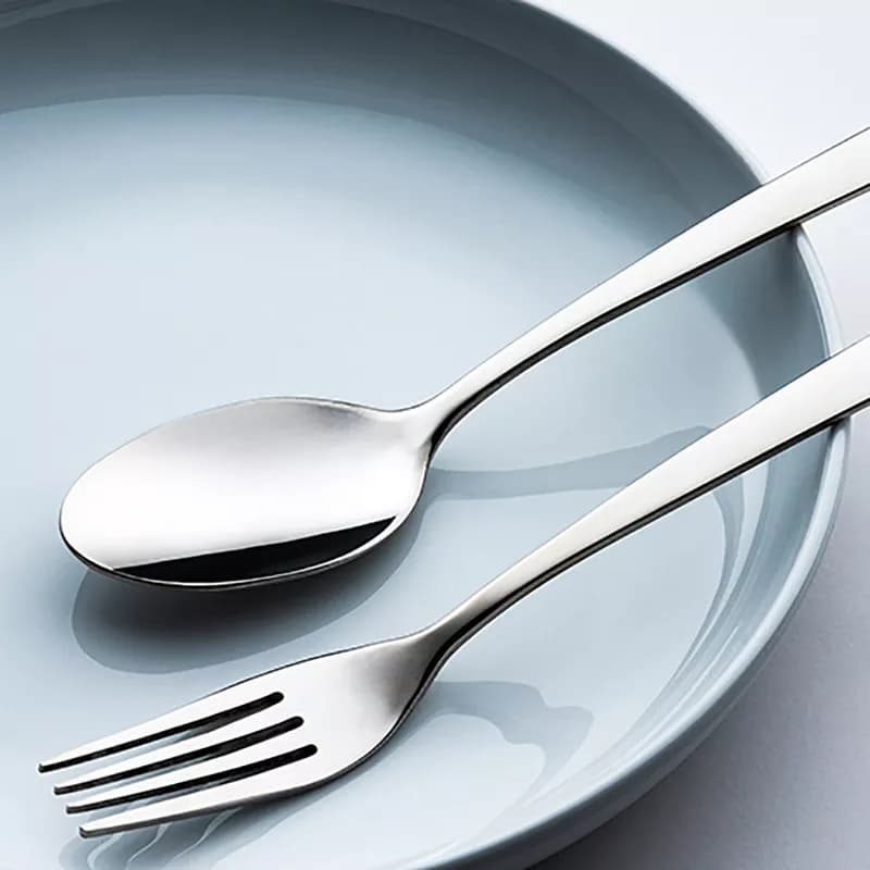 قاشق و چنگال غذا خوری فلورانس ساده ناب استیل